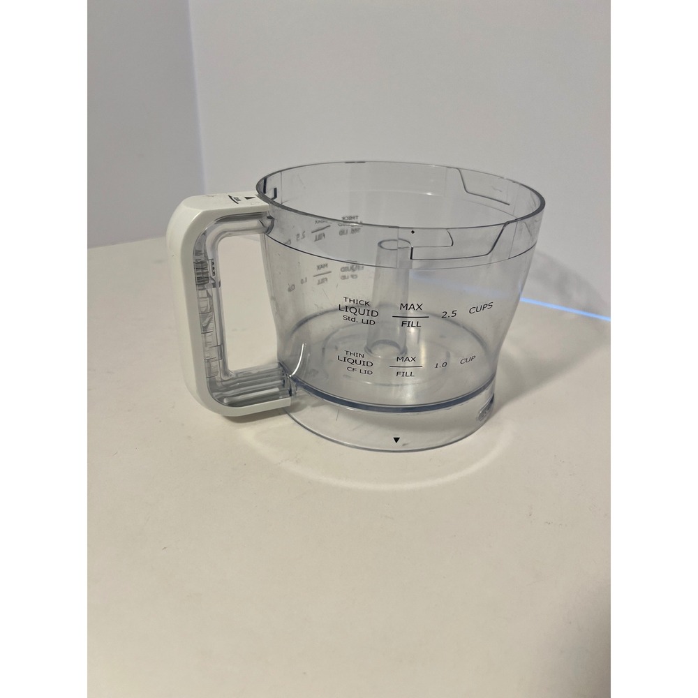 Wolfgang Puck Bistro Food Processor Replacement Work Bowl 2.5 Cup Clear White
